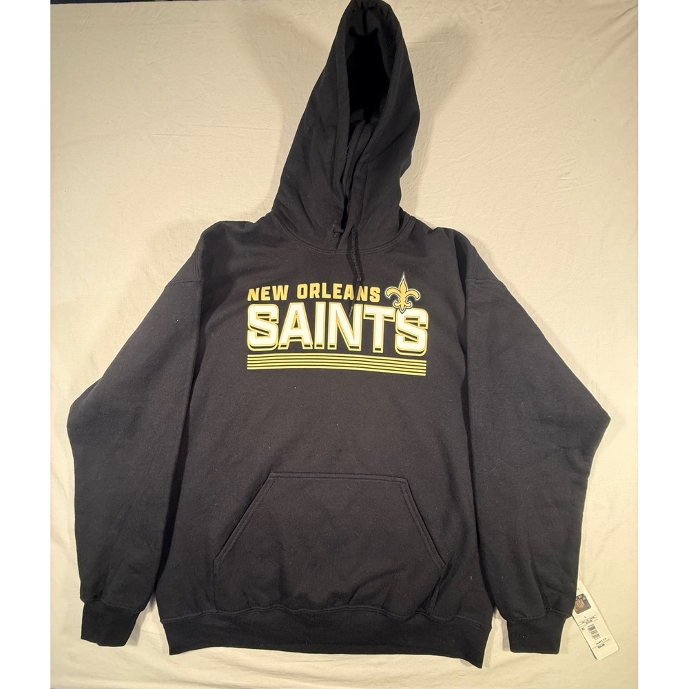 CSA New Orleans Saints Hoodie Mens Large Black NEW NFL Team Apparel
